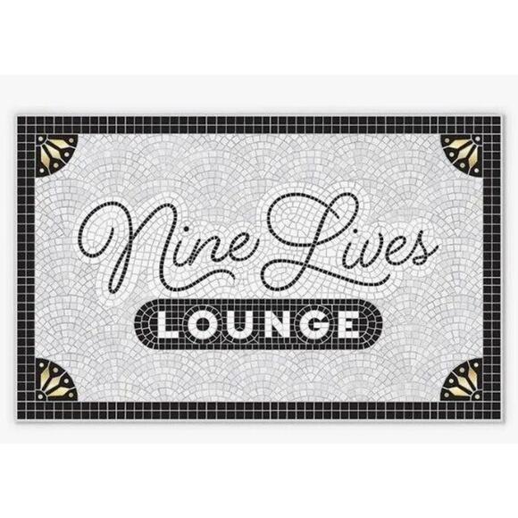New Fred Cat Kitten Nine Lives Lounge Food Dinner Vinyl Waterproof Placemat - Picture 1 of 2